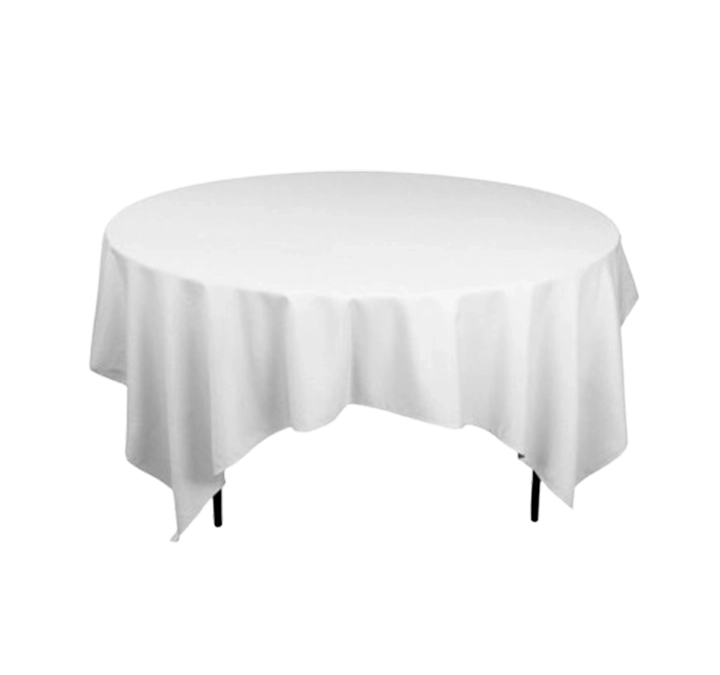 nappe blanche table ronde - location materiel - EL evenement