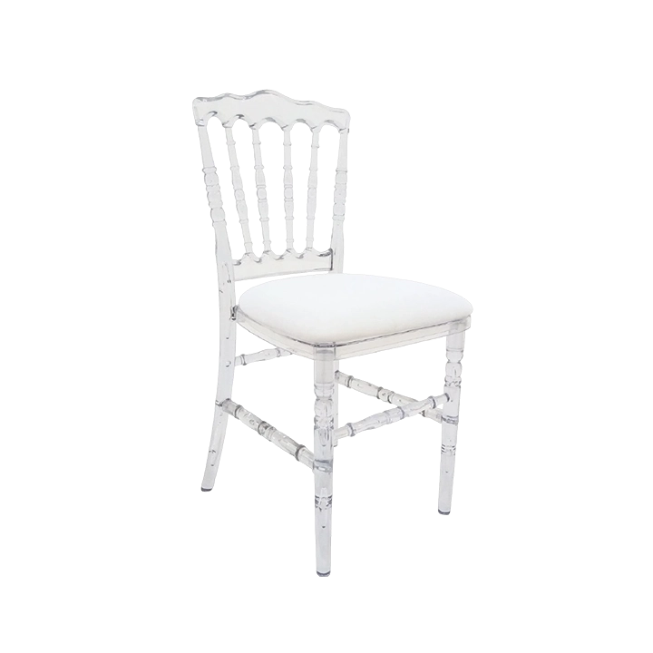 Chaise Napoleon transparente – location materiel – EL evenement Chaise Napoleon transparente - location materiel - EL evenement