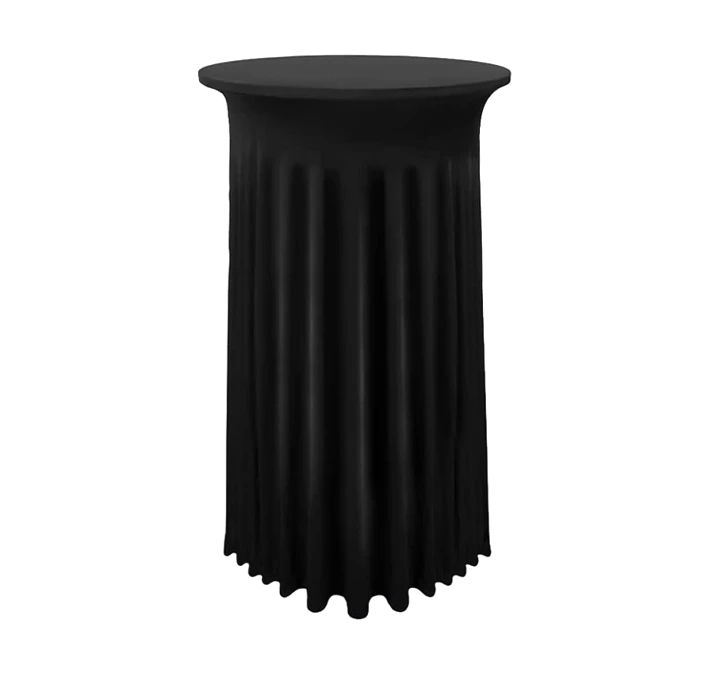 Housse pour mange-debout noire juponnée