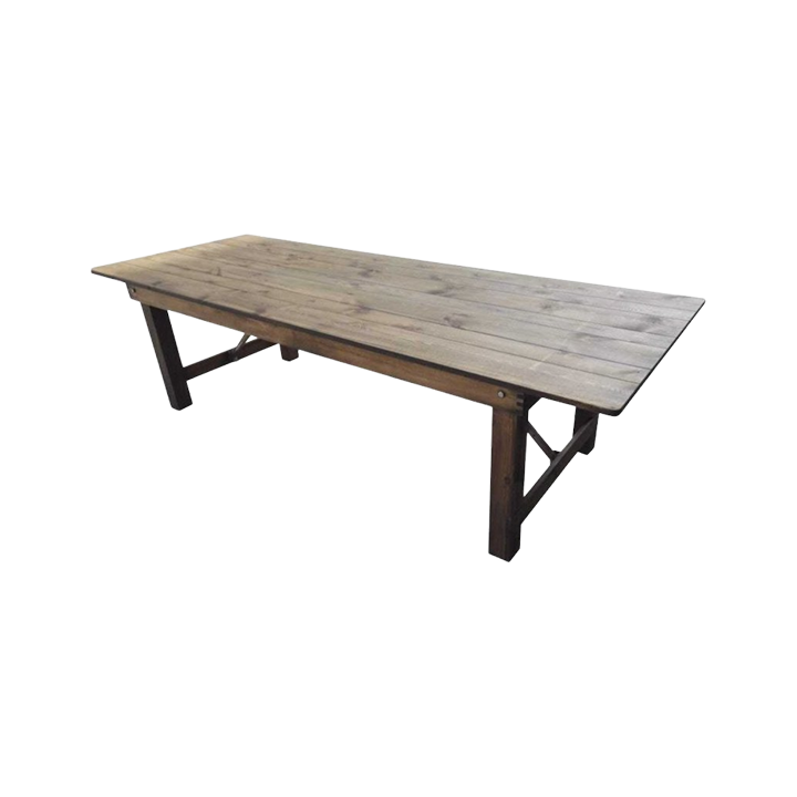 table pliante en bois rustique - location materiel - EL evenement